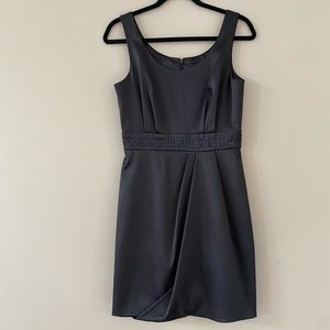 Max and Cleo black satin dress